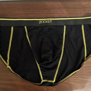 Men’s 2xist Black and Yellow Sport Brief. Large.